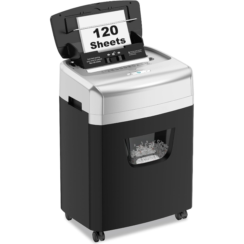 Paper Shredder Micro - 120枚自動給紙式マイクロカット30分連続運転ヘビーデューティーペーパーシュレッダー