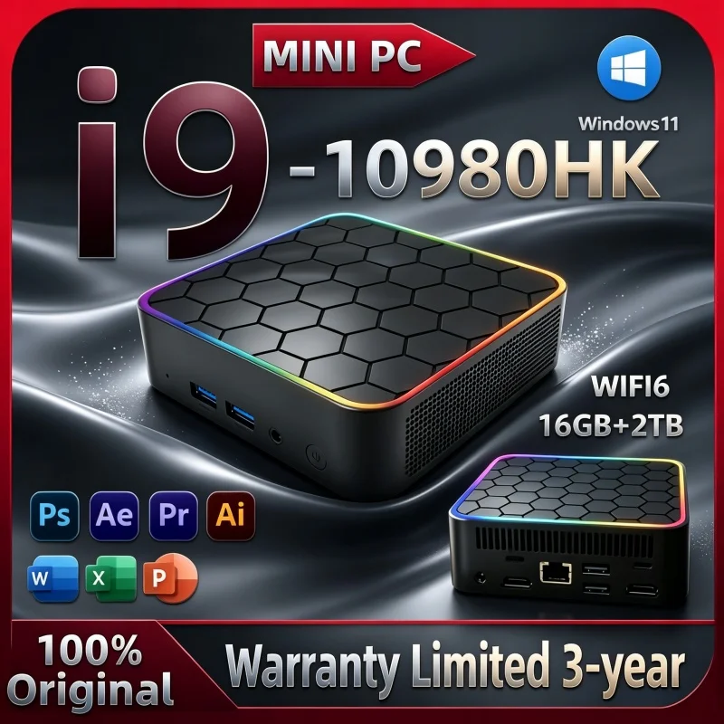 Home Office Border Force - 信頼性の高いレインボーボーダーヘキサゴンミニホスト Core i9 10980HK搭載オリジナルPC 家庭、オフィス、ビジネスアプリ、カジュアルゲーム向け