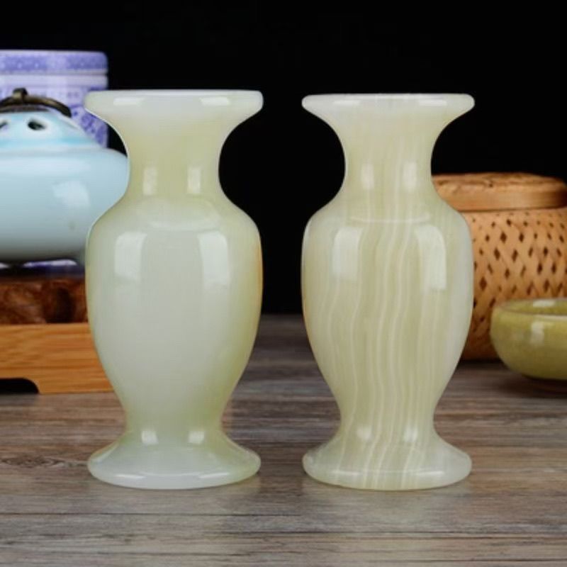 Home Office Form - 天然石花瓶飾り家の装飾アクセサリーリビングルームオフィスデスクアフガン翡翠デスクトップ花瓶ミニチュア工芸品