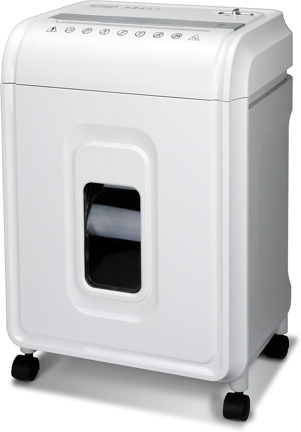 Paper Shredder Micro - 12枚同時裁断マイクロカットペーパーCDクレジットカードシュレッダー プロ仕様 60分連続稼働 ホワイトグレー