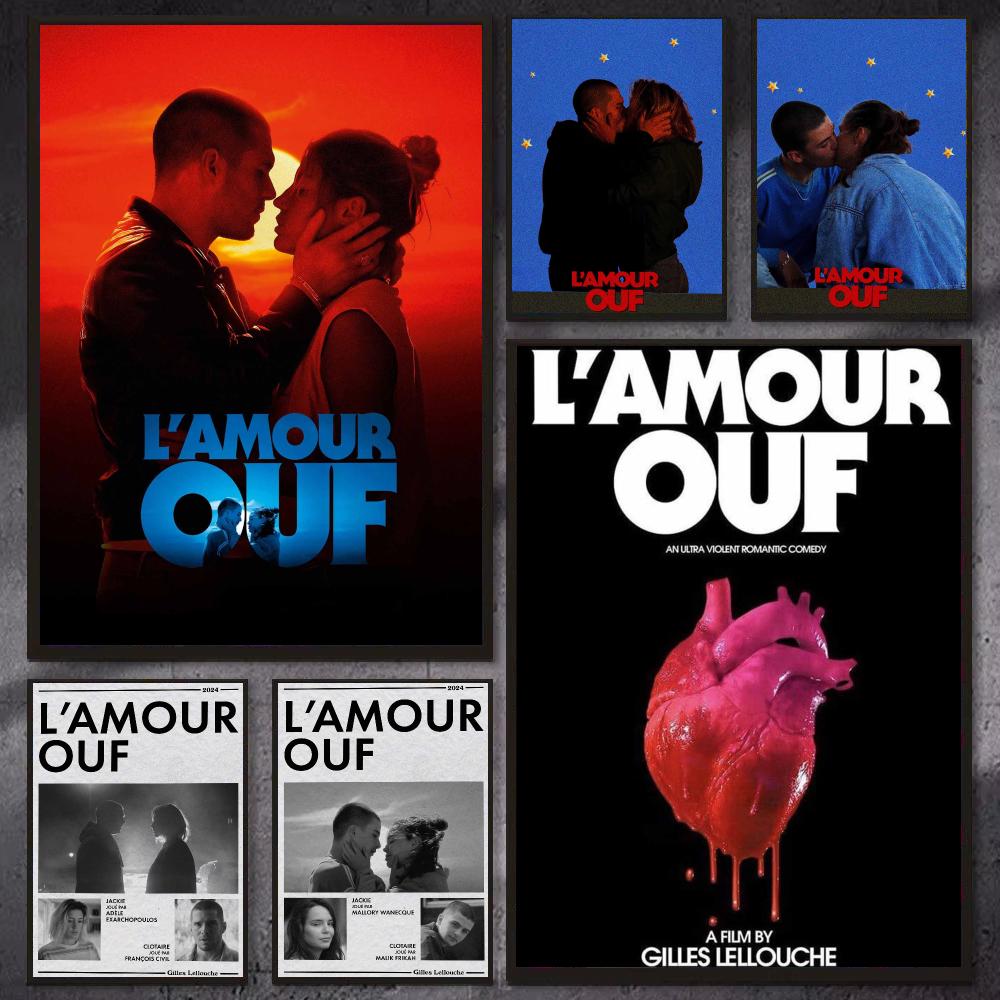 Home Office Romance - フランスのロマンス映画 L-Lamour Ouf ポスター PP ウォールアートプリントポスター