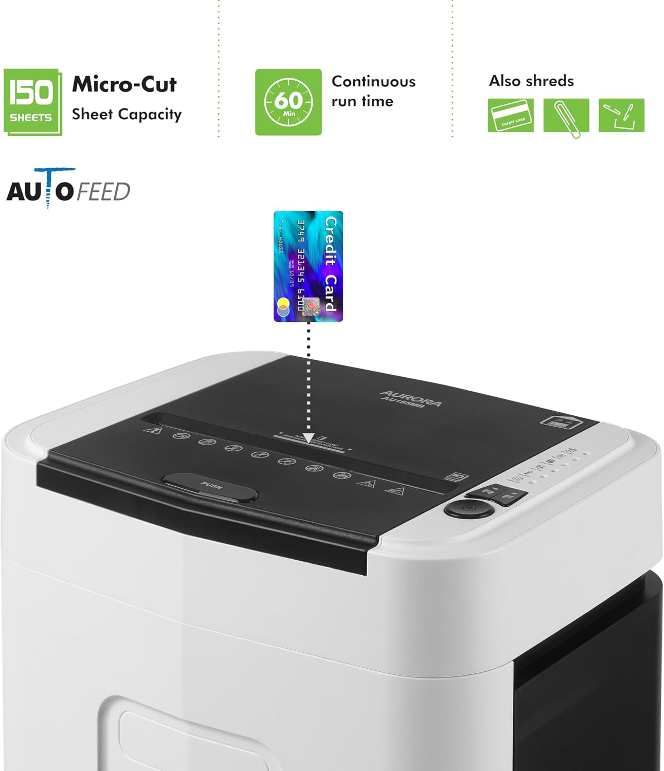 自動送りマイクロカット紙・クレジットカードシュレッダー 15 - Paper Shredder Micro のレビューと価格