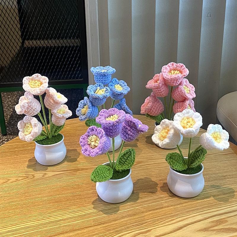 1/2/4 個 DIY 手織りミニ鉢植え花ローズオフィスデス - Home Office Depot のレビューと価格