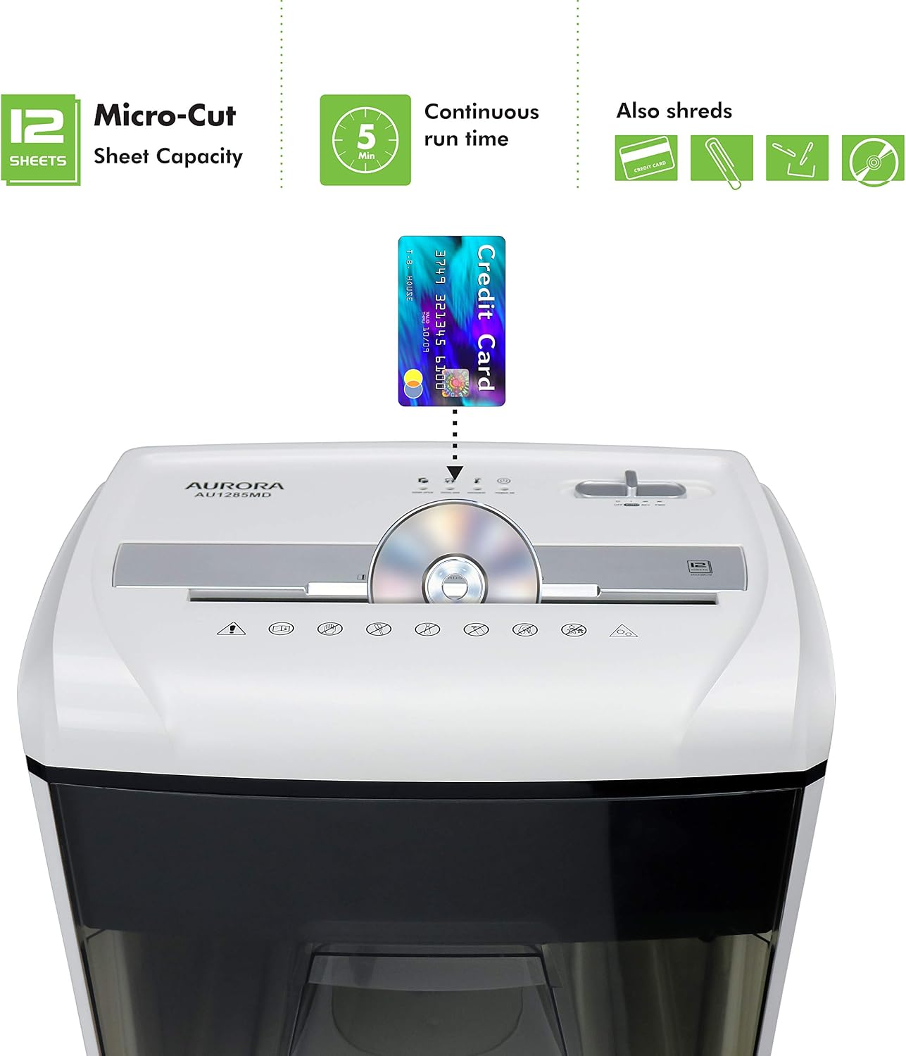 コンパクトデスクトップ高セキュリティ12枚裁断マイクロカット - Paper Shredder Micro のレビューと価格