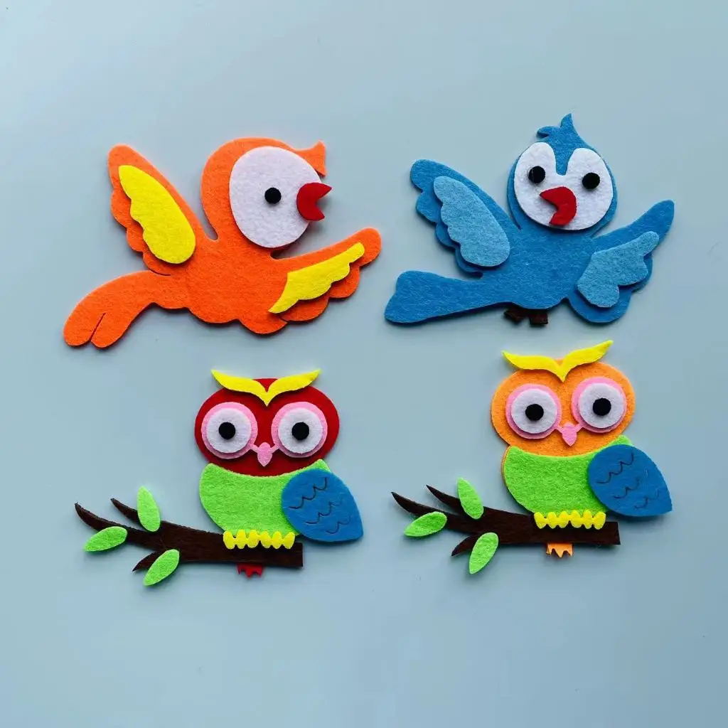 フェルト3D動物クラフト壁装飾、幼稚園レイアウト、家庭、学校 - Home Office Background のレビューと価格