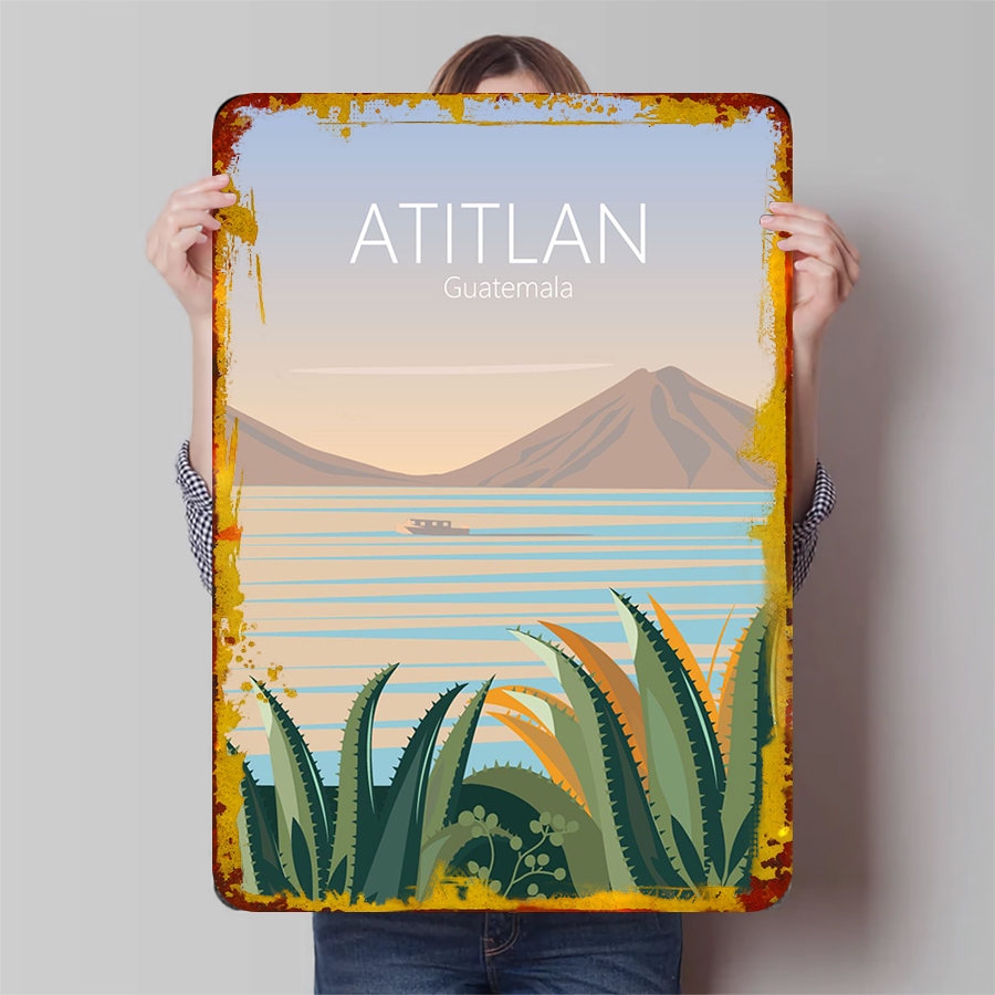 ヴィンテージ アティトラン湖 グアテマラ 風景 アイアン ウ - Home Office Guatemala のレビューと価格