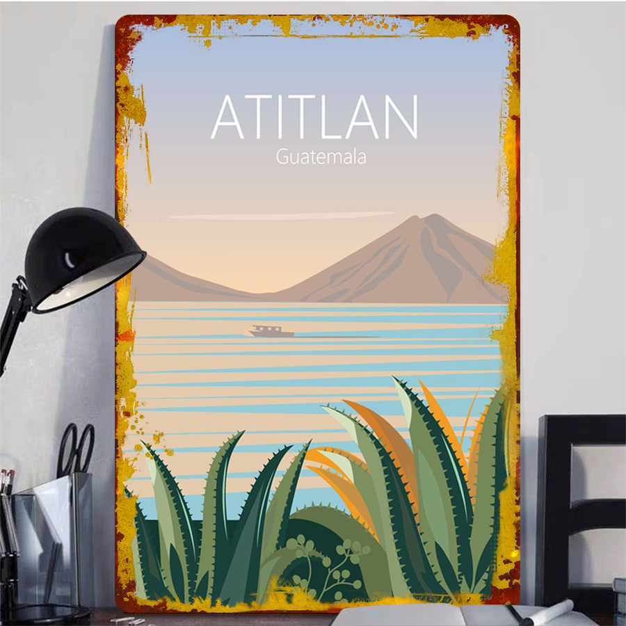ヴィンテージ アティトラン湖 グアテマラ 風景 アイアン ウ - Home Office Guatemala のレビューと価格