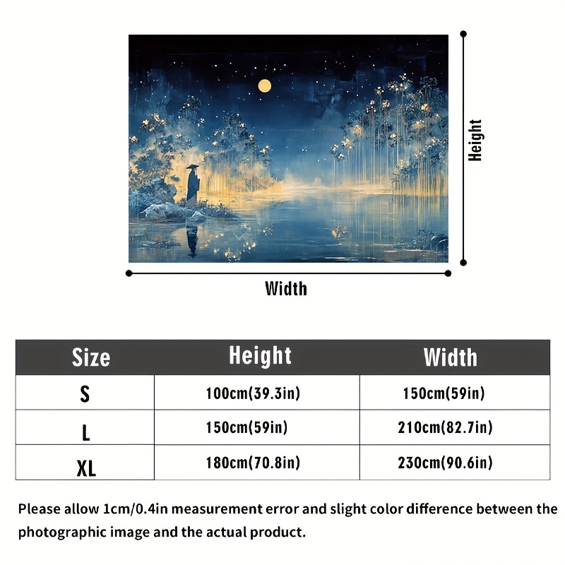 2D フラット背景布 - 満月と星が輝く静かな夜景、家庭やオ - Home Office Background のレビューと価格