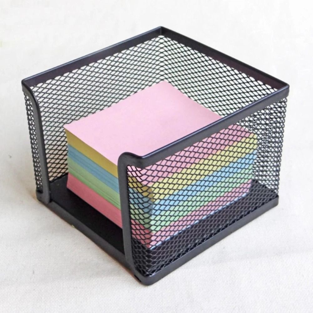 ブラックメッシュペーパーキューブ、ミニメモ帳ボックス、収納ケ - Sticky Note Dispenser のレビューと価格