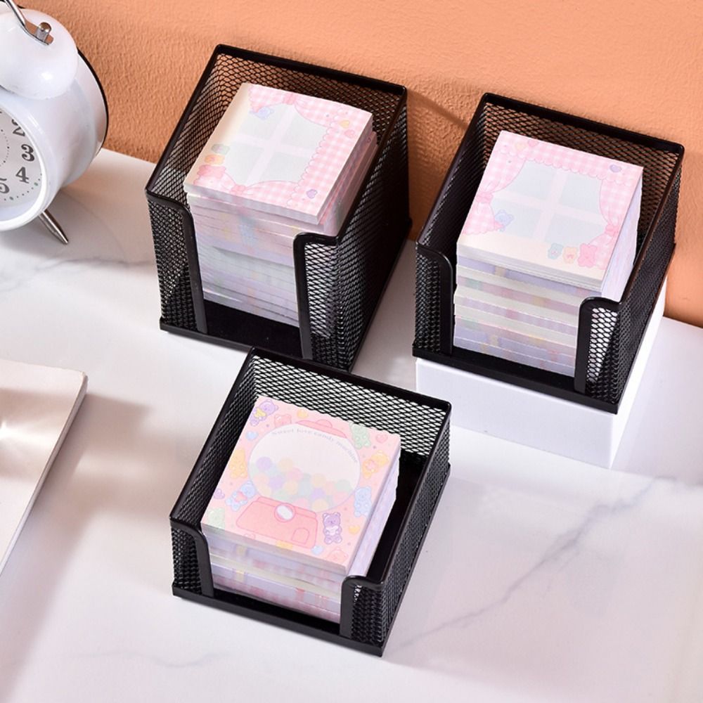 ブラックメッシュペーパーキューブ、ミニメモ帳ボックス、収納ケ - Sticky Note Dispenser のレビューと価格