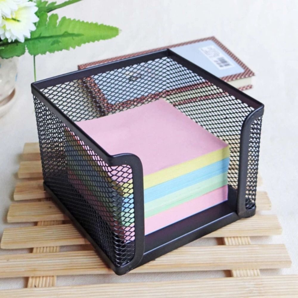ブラックメッシュペーパーキューブ、ミニメモ帳ボックス、収納ケ - Sticky Note Dispenser のレビューと価格