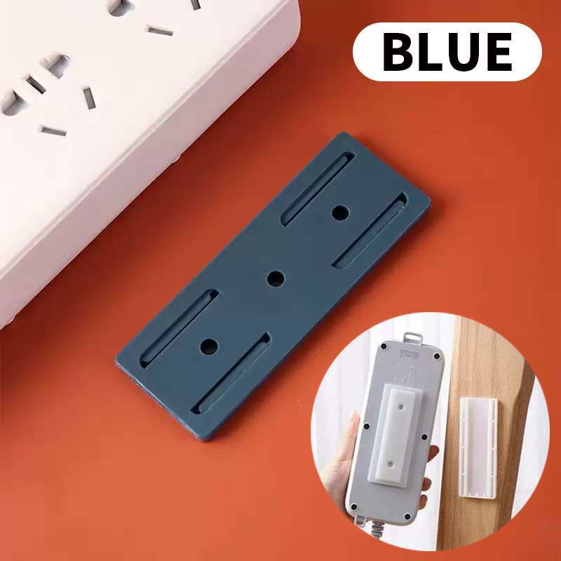 自己粘着式電源タップ固定器 壁掛け式 穴あけ不要 プラグホル - Home Office Kitchen のレビューと価格
