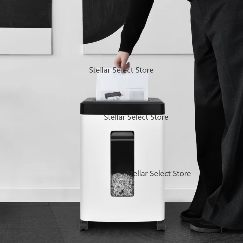 小型8枚裁断マイクロカットシュレッダー ホワイト 16Lゴミ - Paper Shredder Micro のレビューと価格