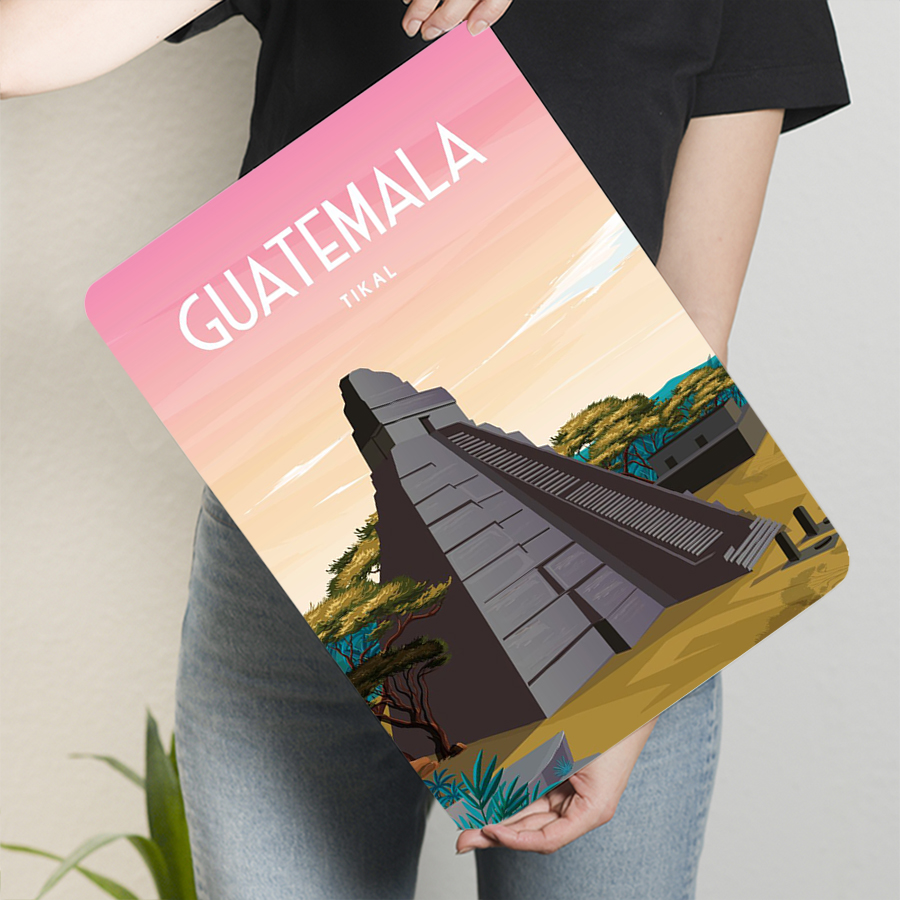 グアテマラティカルマヤピラミッド風景鉄壁アート装飾リビングル - Home Office Guatemala のレビューと価格