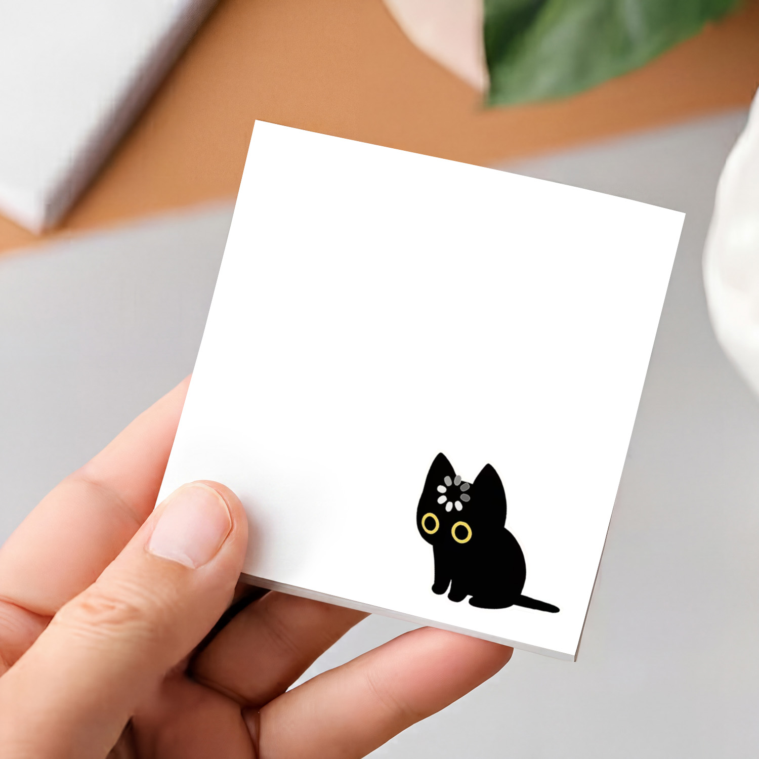 かわいい黒猫の付箋2個、かわいい動物のセルフスティックメモパ - Sticky Note Dispenser のレビューと価格