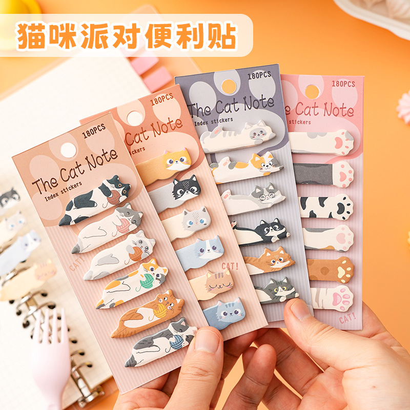 1 セット文具 DIY レジャー猫シリーズかわいい紙メモパッ - Sticky Note Dispenser のレビューと価格