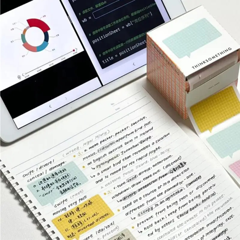 100 ピース/セット引き出し式メモパッドクリエイティブ付箋 - Sticky Note Dispenser のレビューと価格
