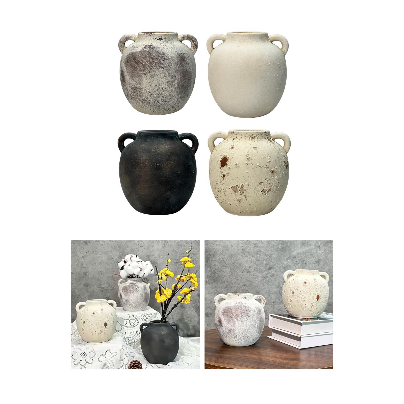 素朴な陶器の花瓶、侘び寂びの装飾花瓶、植木鉢、ギフト、フラワ - Home Office Form のレビューと価格