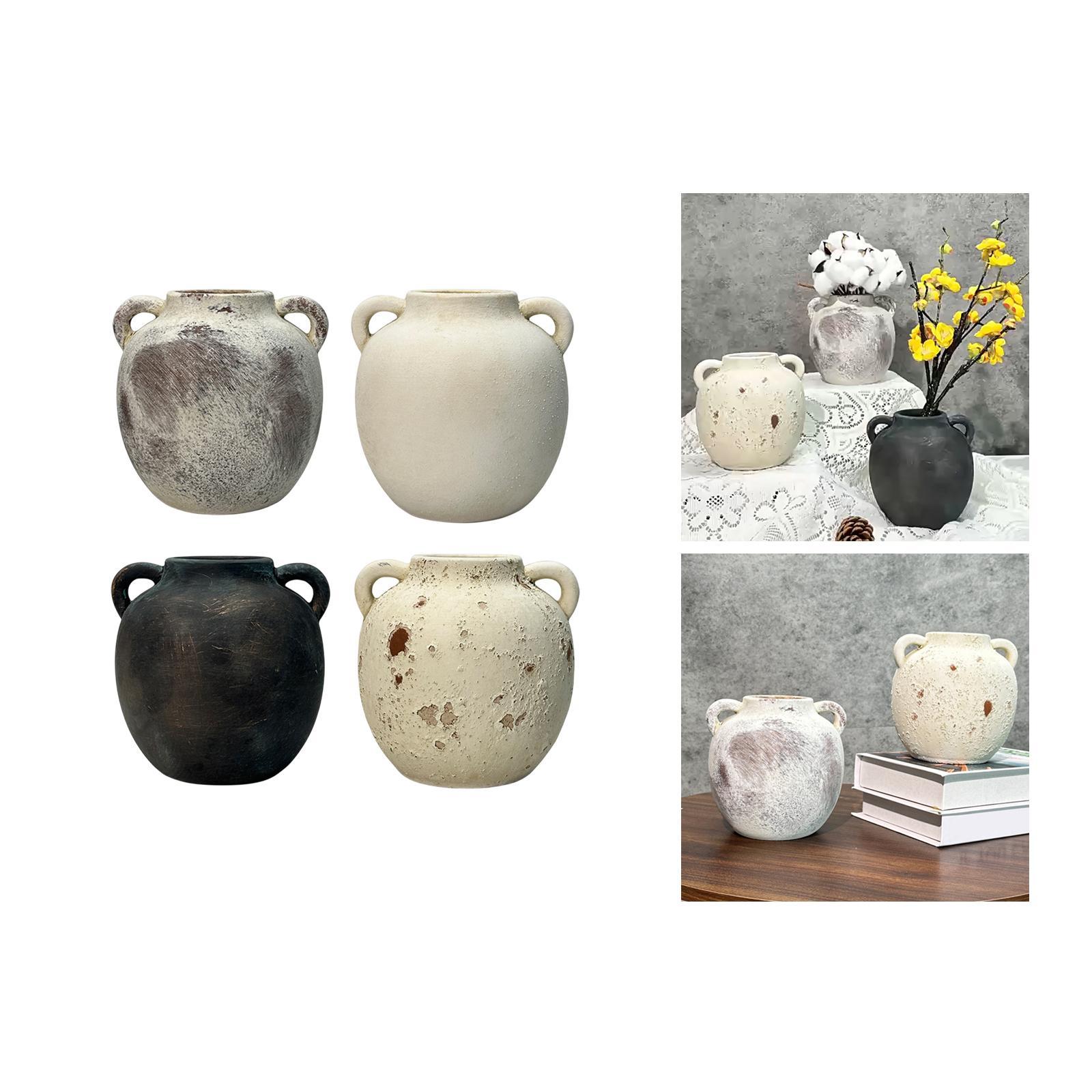 素朴な陶器の花瓶、侘び寂びの装飾花瓶、植木鉢、ギフト、フラワ - Home Office Form のレビューと価格