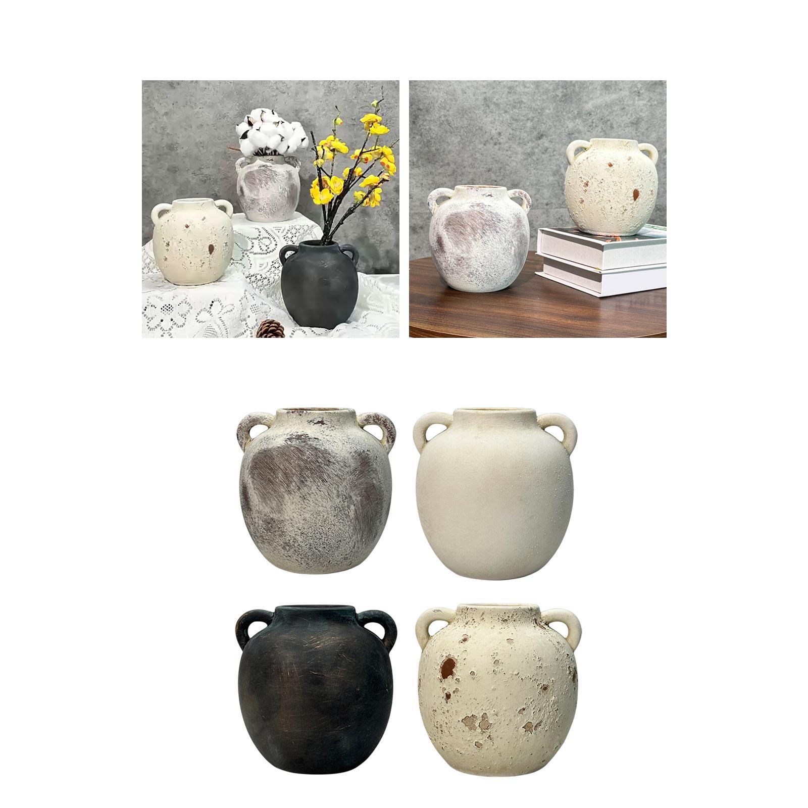 素朴な陶器の花瓶、侘び寂びの装飾花瓶、植木鉢、ギフト、フラワ - Home Office Form のレビューと価格