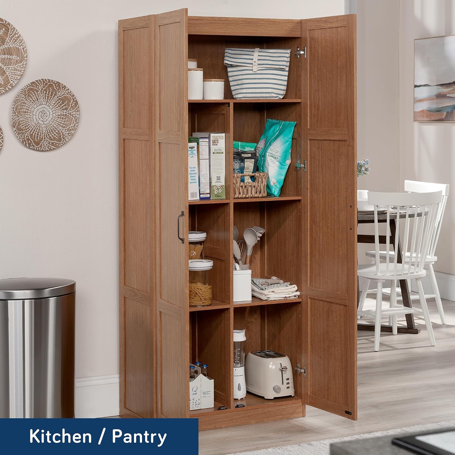 背の高い収納キャビネット、自立型キッチンパントリー収納オーガ - Home Office Kitchen のレビューと価格