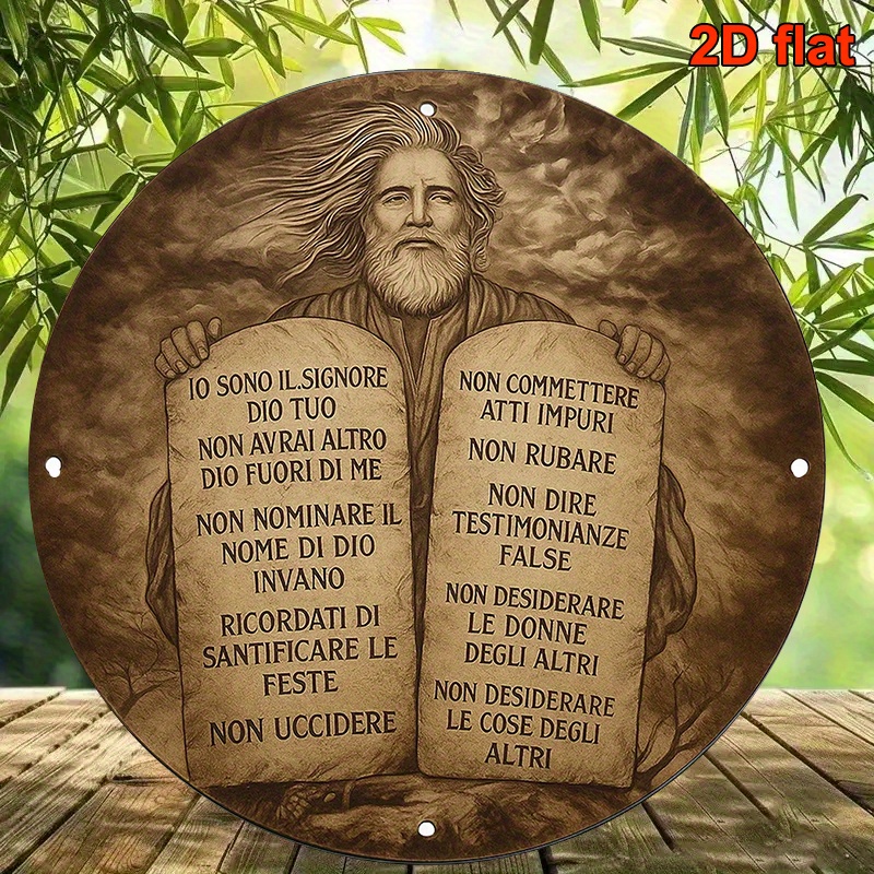 CIFBUY 素朴なイタリアのモーゼ10戒メタルウォールアー - Home Office Free のレビューと価格