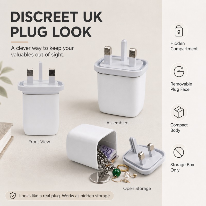 目立たない英国プラグ型の隠しボックス、ジュエリー、現金、薬、 - Home Office Of Uk のレビューと価格