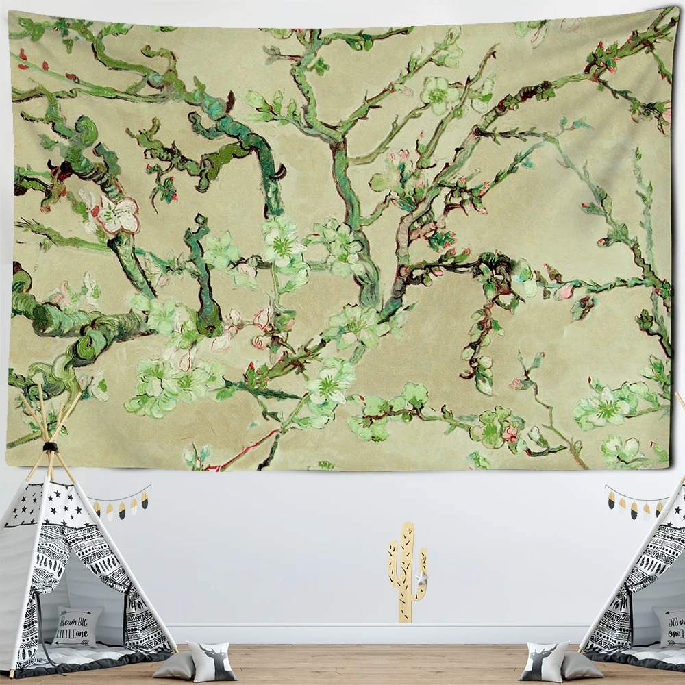 レトロな油絵の背景布,花のタペストリー,家の壁の装飾,オフィ - Home Office Background のレビューと価格