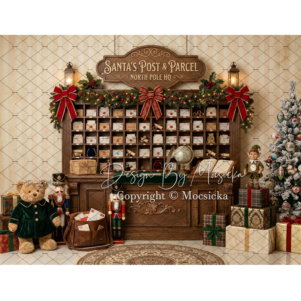 Mocsicka クリスマス北極郵便局背景写真撮影サンタ郵便 - Home Office Background のレビューと価格