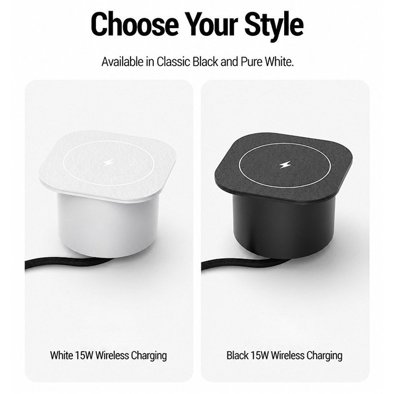 15W内蔵ワイヤレス充電器埋め込み式デスクトップ充電ステーシ - Home Office Of Uk のレビューと価格