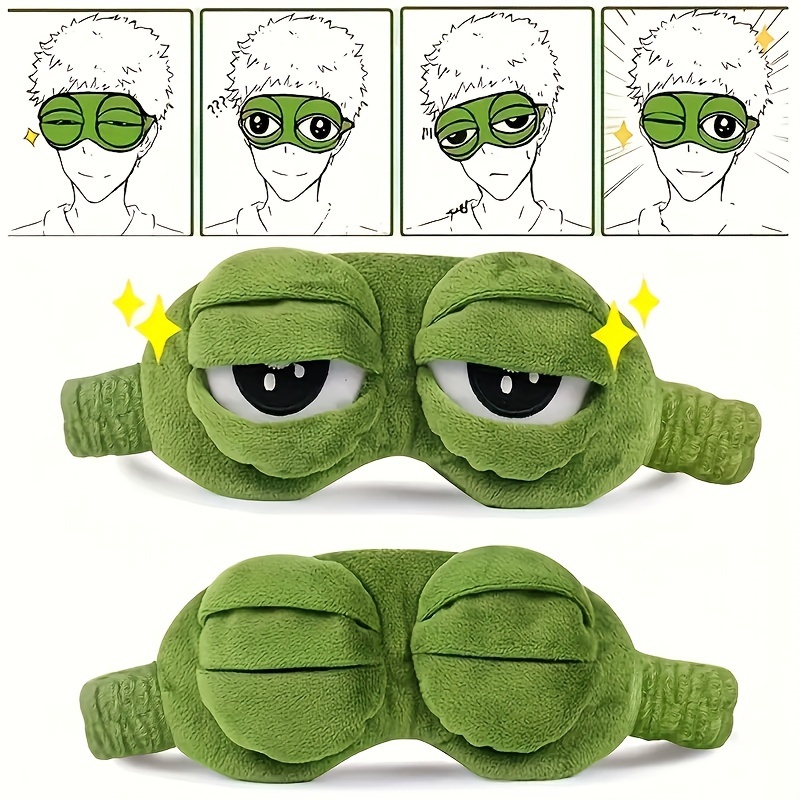 睡眠用アイマスク 3D かわいいカエル型 面白いぬいぐるみ  - Home Office Gadgets のレビューと価格