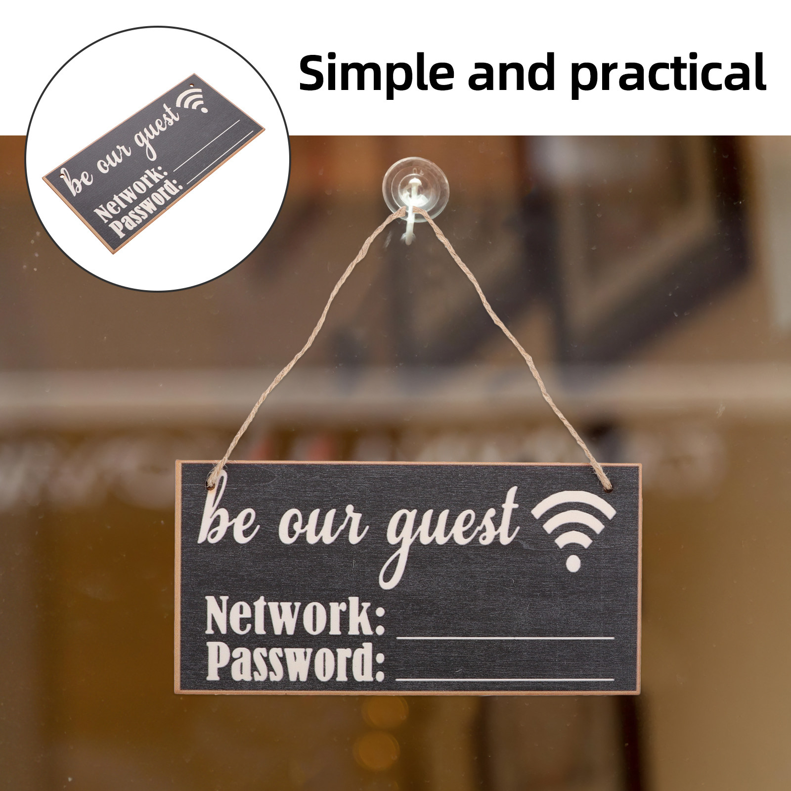2 個の木製 WiFi パスワードサイン ホーム黒板スタイル - Home Office Guest Room のレビューと価格